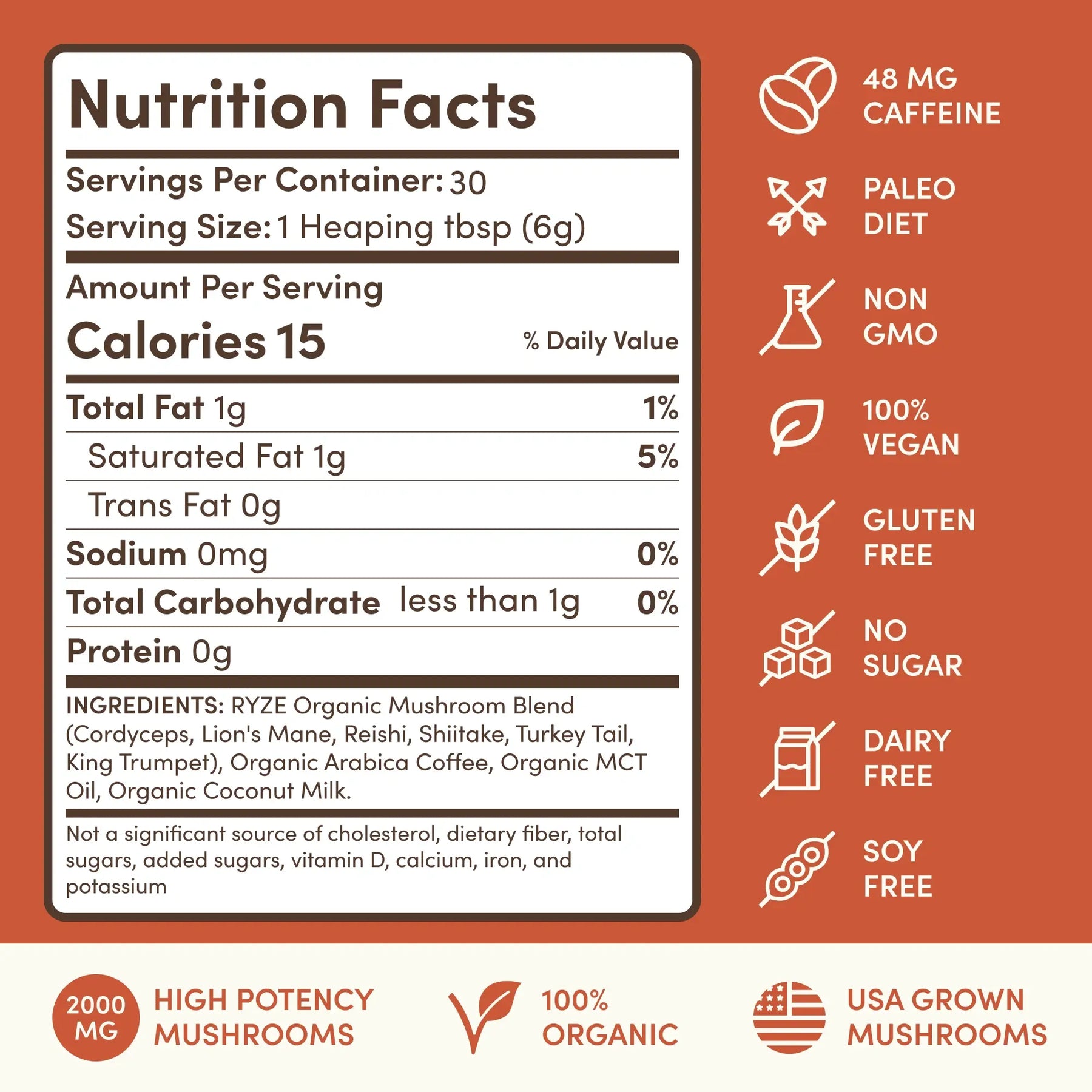 Mushroom Coffee (1 pack - 30 Servings) - A25E
