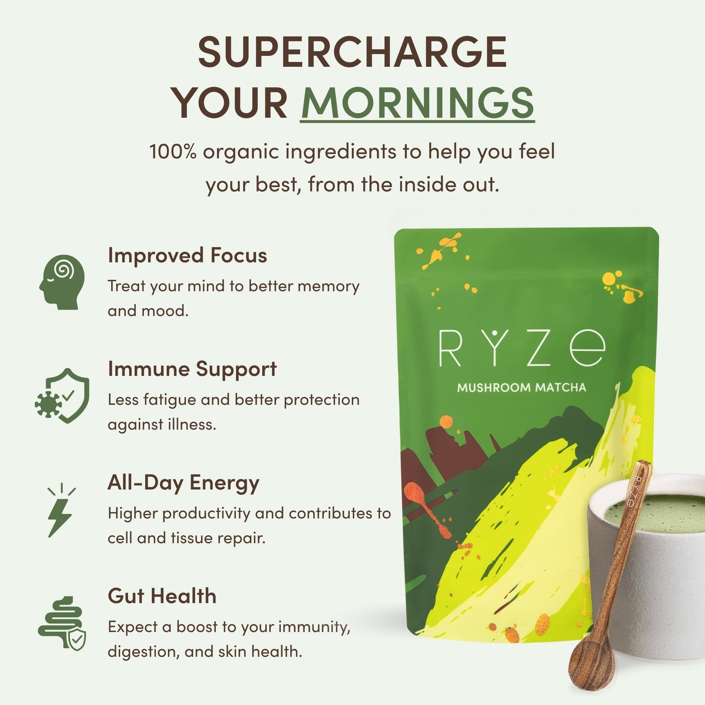 Mushroom Matcha (1 Pack - 30 Servings) - Y8G4