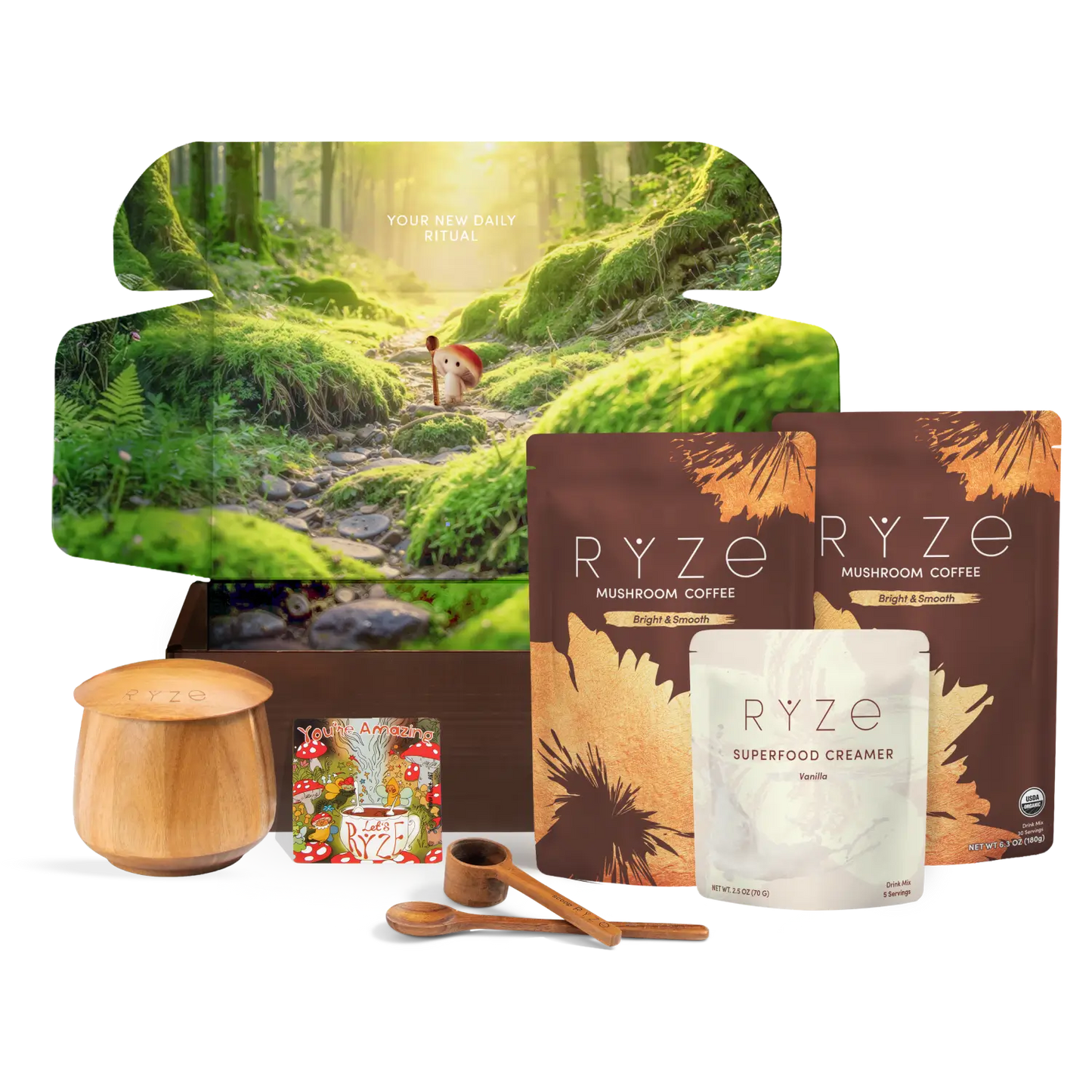 Mushroom Coffee Ritual Set (6 Month Plan) - F0P8