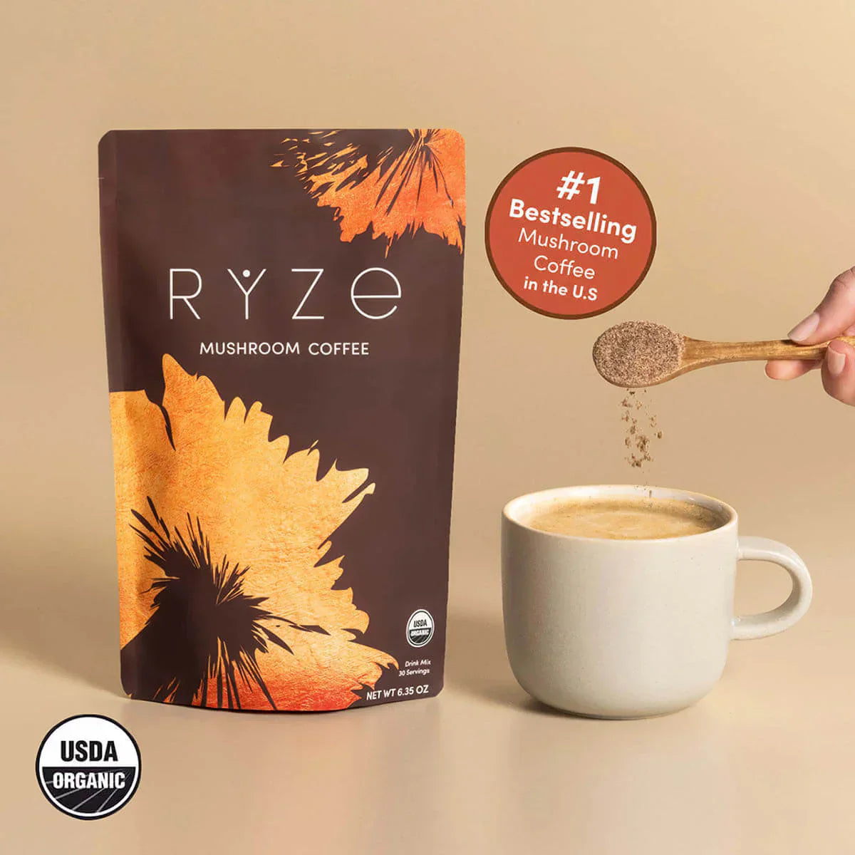 Mushroom Coffee (1 pack - 30 Servings) - A25E