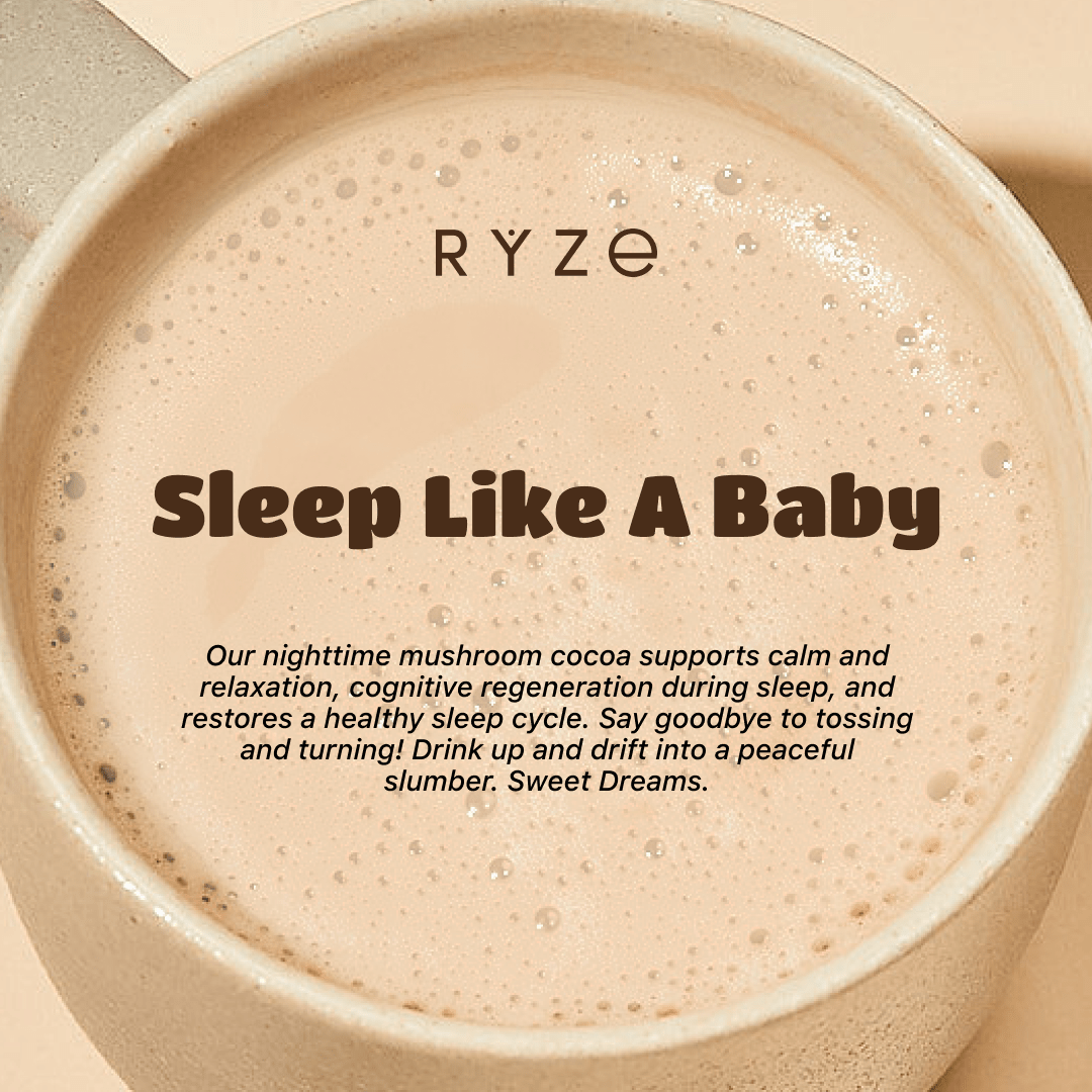 RYZE Hot Cocoa - with 6 Sleep Superfoods to Help Fall Asleep and Stay Asleep - DB55
