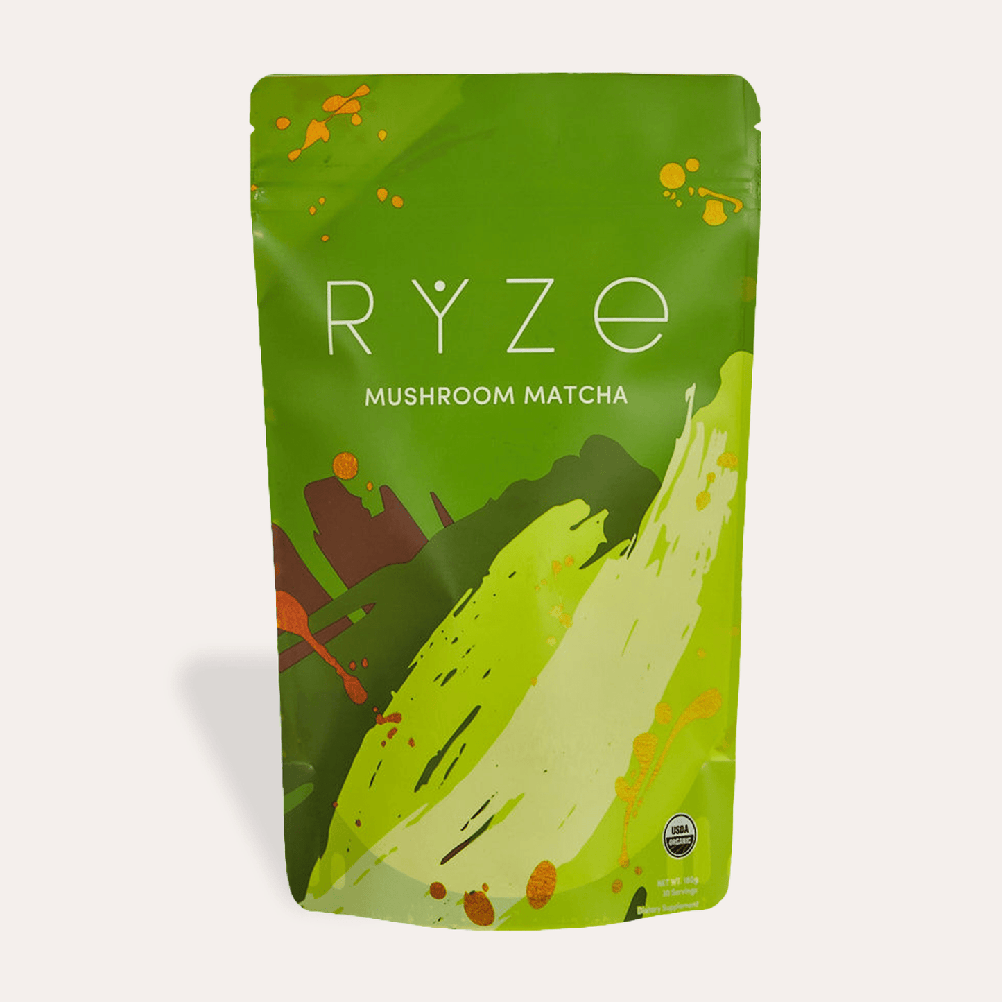 RYZE Mushroom Matcha - with 6 Organic Adaptogenic Mushrooms Grown In USA and Ceremonial-Grade Japanese Matcha - S7DJ