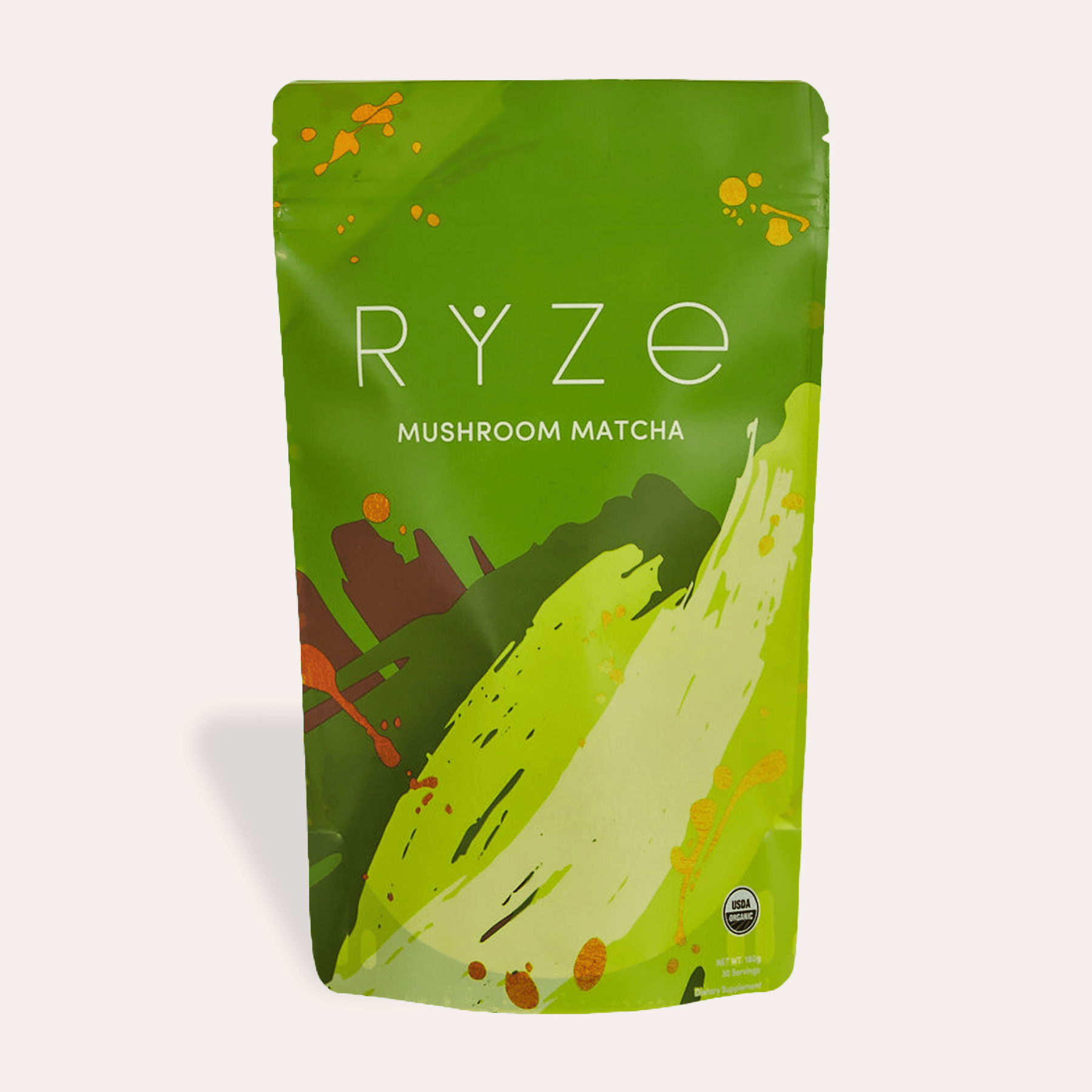 RYZE Mushroom Matcha - with 6 Organic Adaptogenic Mushrooms Grown In USA and Ceremonial-Grade Japanese Matcha - S7DJ